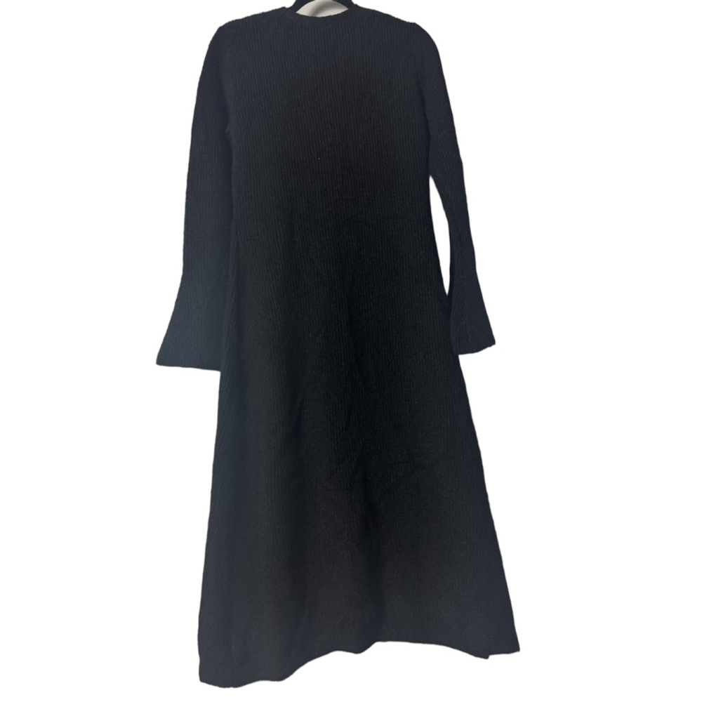 COMMENSE Black Long Cardigan Button Front Sweater Dress size XL - Picture 2 of 7